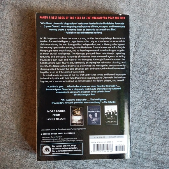 Madame Fourcade's Secret War Paperback Book By Lynne Olson - Picture 6 of 8